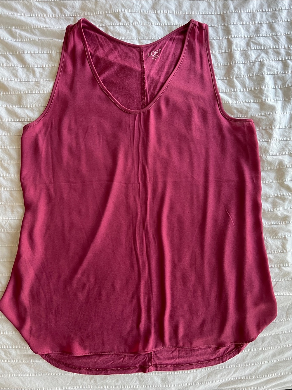 LOFT Berry-Red Sleeveless V-Neck Camisole